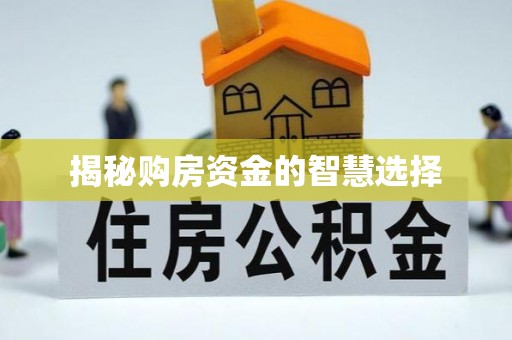 丰滨揭秘购房资金的智慧选择