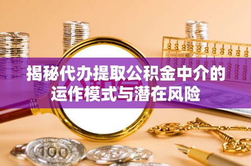 丰滨揭秘代办提取公积金中介的运作模式与潜在风险