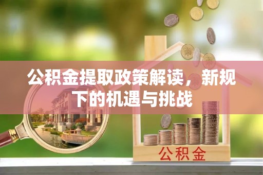 丰滨公积金提取政策解读，新规下的机遇与挑战
