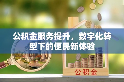 丰滨公积金服务提升，数字化转型下的便民新体验
