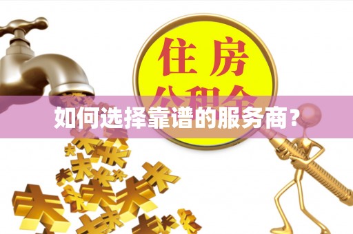 丰滨如何选择靠谱的服务商？